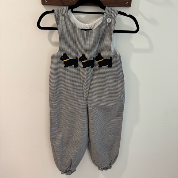 Kelly's Kids Other - Vintage Kelly’s Kids Houndstooth Scottie Dog Jumpsuit Romper 4T